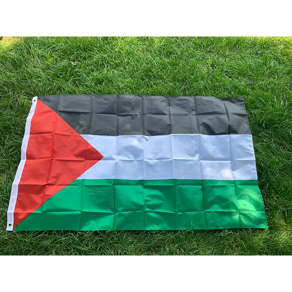 Palestine Flag 60x90cm 150 x 90cm hanging High Quality Polyester Gaza Palestinian hanging  banner for home decoration