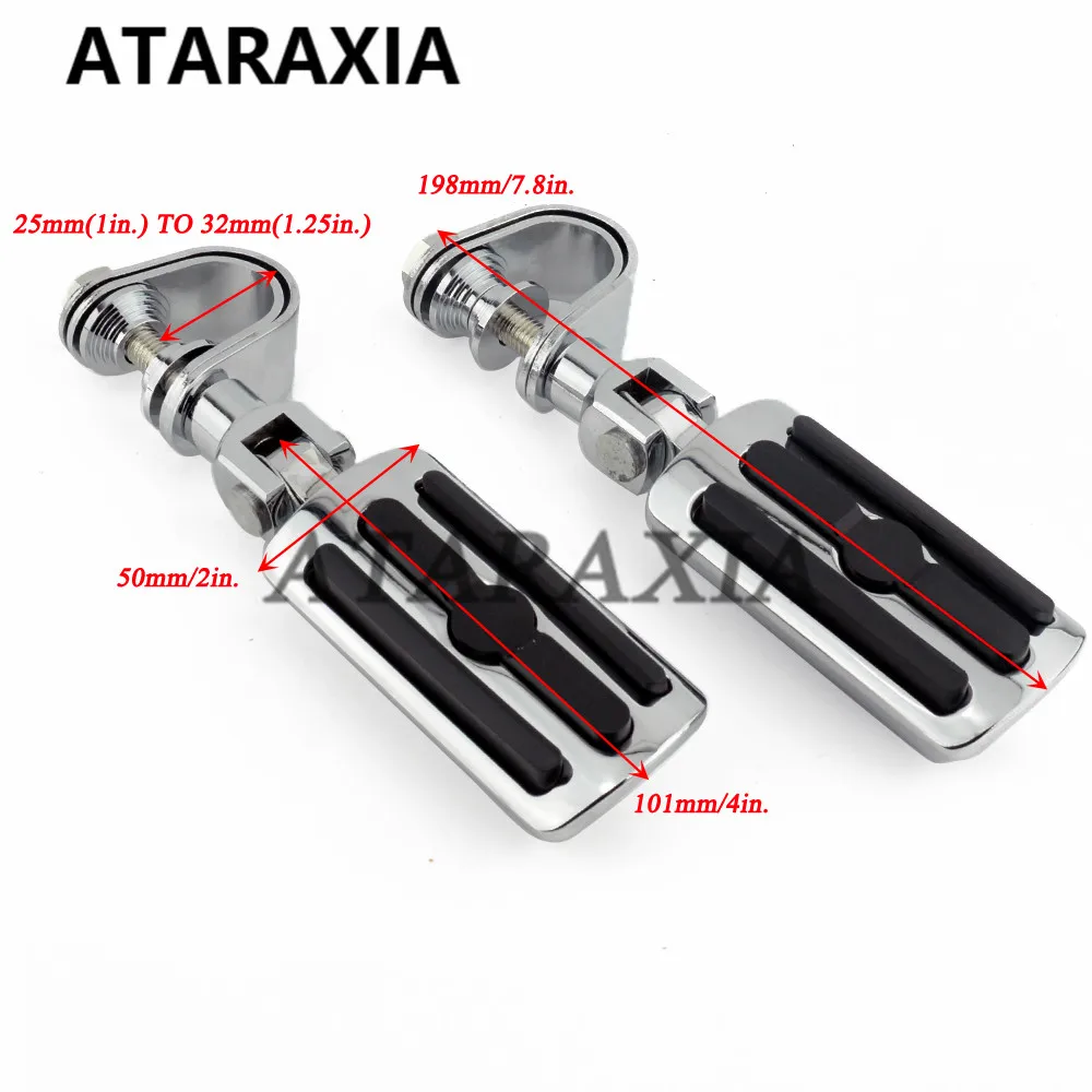Motorcycle Highway Pegs Engine Crash Bar Foot Peg Mount Clamp 25mm/ 32mm Universal For Harley Sportster Chopper Bobber Custom