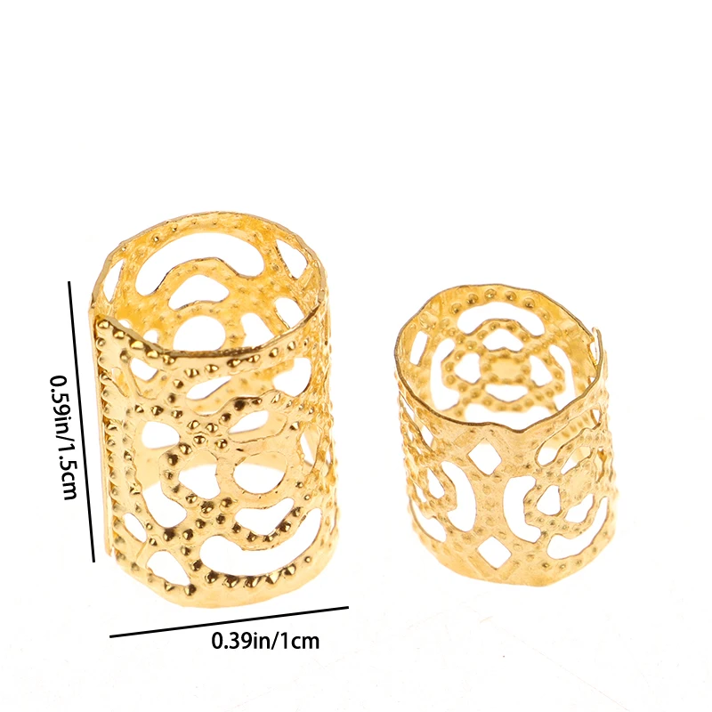 Металлическое кольцо для волос с вырезами, аксессуары, бусины, заколки для волос, страшные замки, плетение волос, металлические манжеты, украшение, 100 шт.