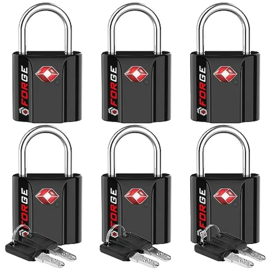 

Smal TSA Approved Luggage Locks: Ultra Secure dimple Key Locks with zinc Alloy Body for Luggage Travel Cases Backpacks Suitcase
