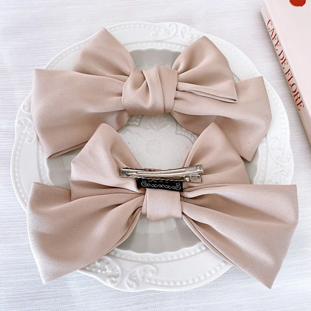 2Pairs القوس مقاطع الشعر Bowknot دبابيس الشعر إكسسوارات الشعر الأنيقة خفيفة الوزن دائم لحفلات الزفاف والعطلات يوميا
