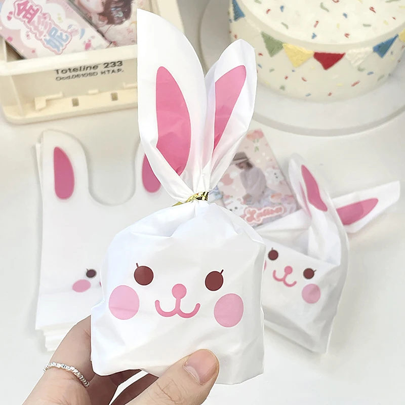 Cartoon Cute Rabbit Long Ear Bags Candy Biscuit Jewelry Gift Bags For Party Birthday Wedding Party