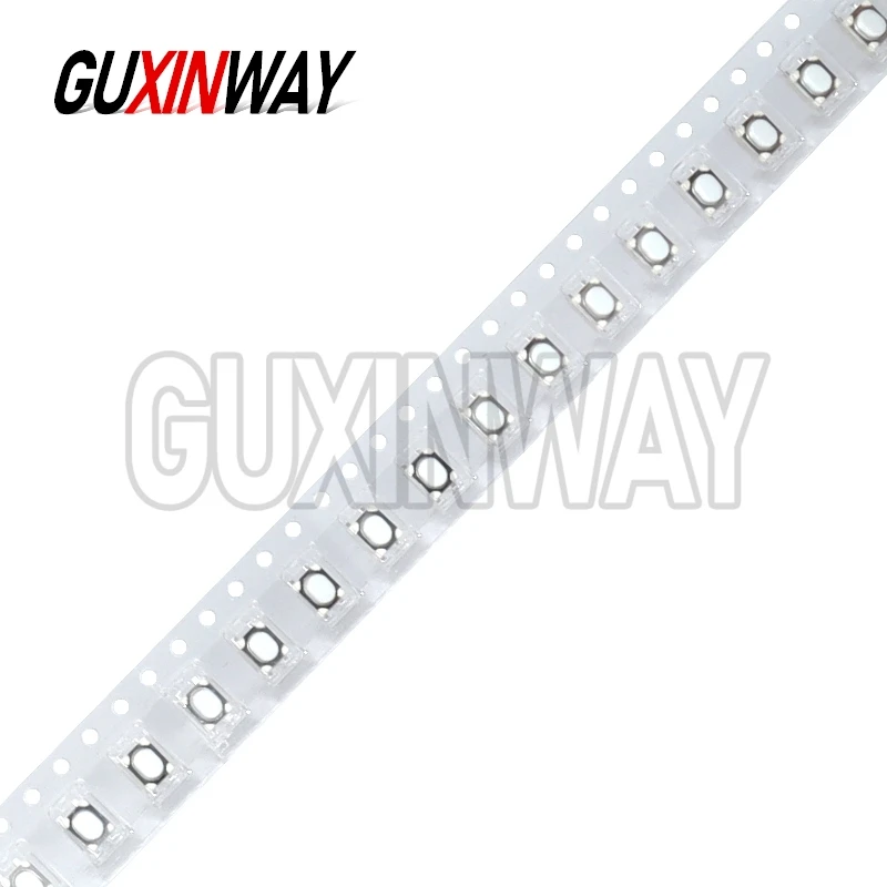 100PCS DC12V 50mA Micro Button Tact Switch SMD 4Pin 3X4X2.5MM White Tactile Tact Push Button Micro Switch Momentary 3*4*2.5mm