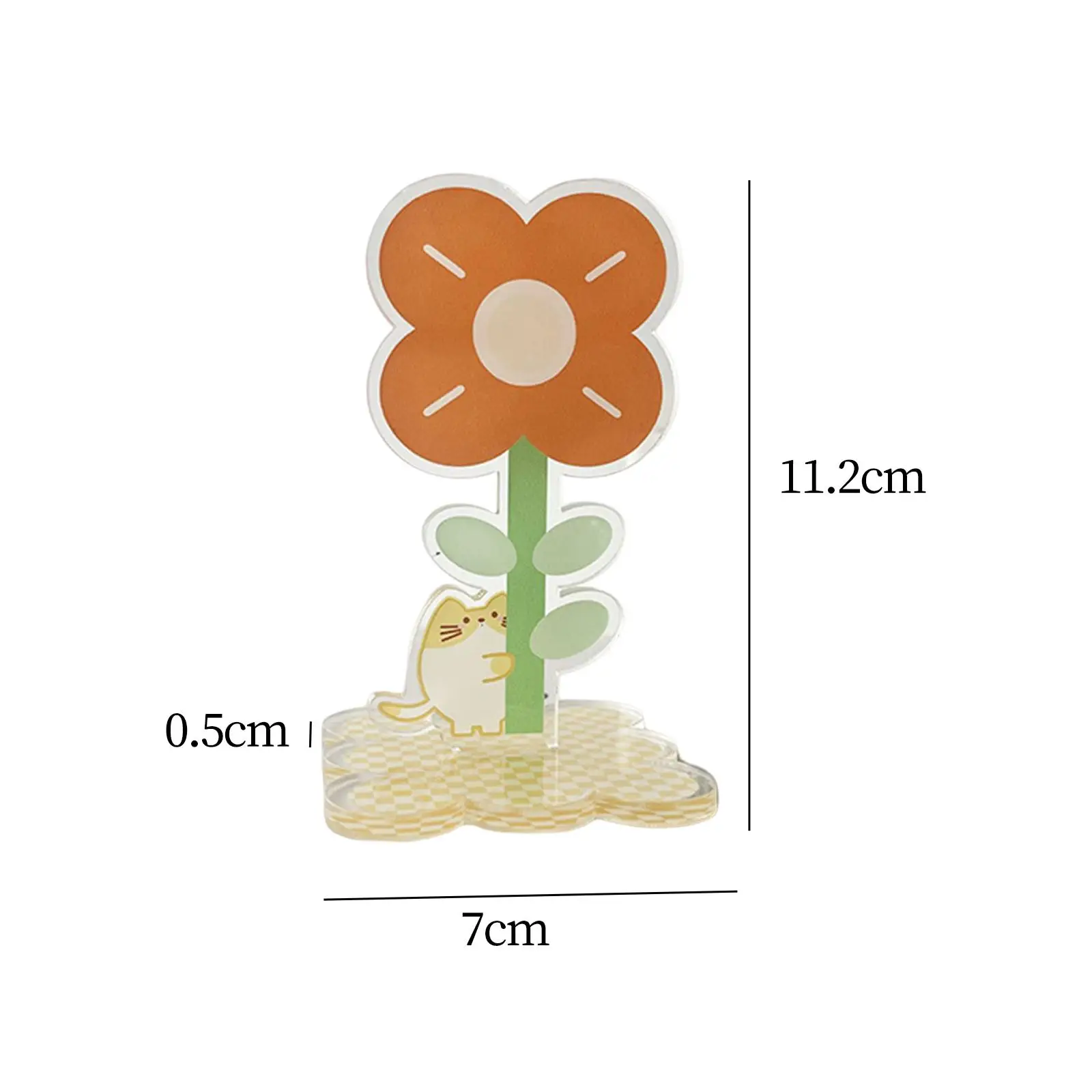 Desk Note Holder Clip Acrylic Flower Note Clip Stand for Card Paper Party Birthday Office