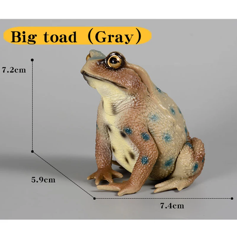 Realistyczna figurka żaby, ręcznie malowana, dzikie zwierzę, owady, gumowy model zwierzęcia, zabawka edukacyjna dla dzieci.