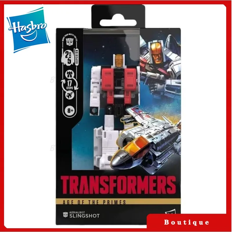 재고 있음 Hasbro Transformers ToysAge Of The Primes 디럭스 클래스 슬링샷 The Fallen액션 피규어 로봇 장난감 수집품