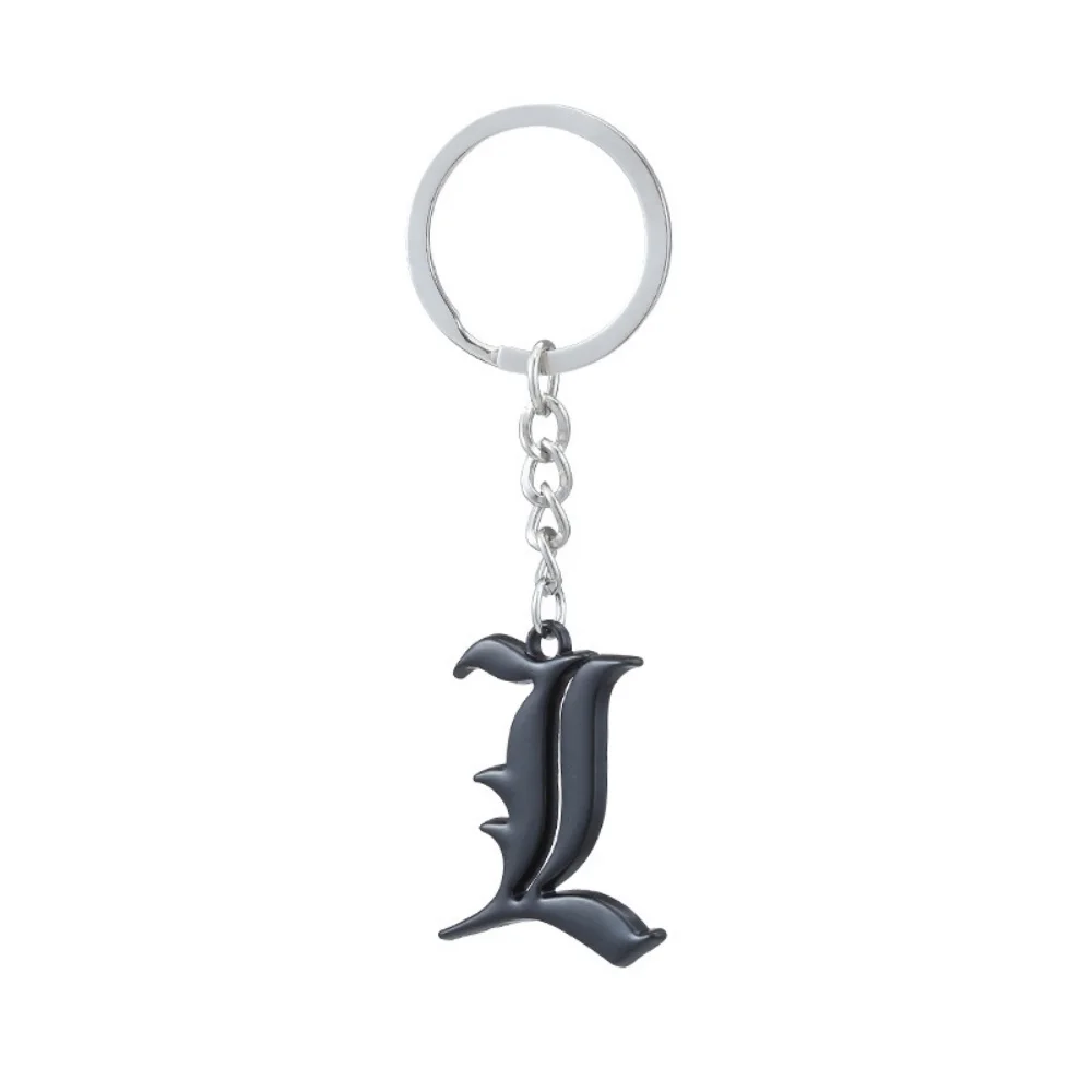 Nuevos accesorios llavero para mujeres hombres joyería Death note llavero doble L negro cuaderno colgante Cosplay figuras de recuerdos