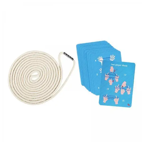 Kids Finger String Puzzle Shape Educational Learning Rope Game for Children Motor Skills Development Fun