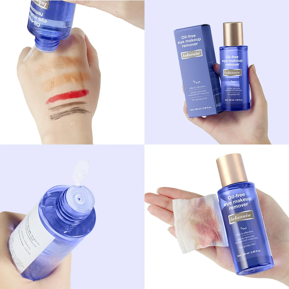 Lakerain Gentle Makeup Remover Waterproof Formula Reinigt effectief Mascara Eyeliner Gepigmenteerde oogschaduw en wenkbrauwpommade
