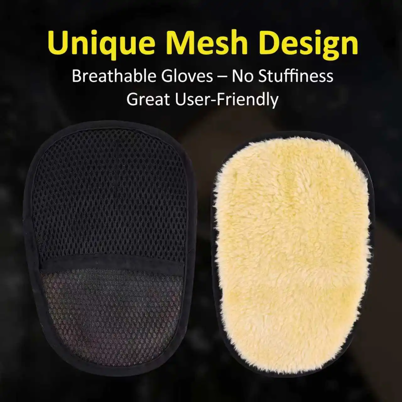 قفاز غسيل من الصوف الصناعي الفاخر من BEAR FORCE - قفاز فائق النعومة وجيد التهوية لتفصيل السيارة للغسيل والتلميع غير الخدوش #5