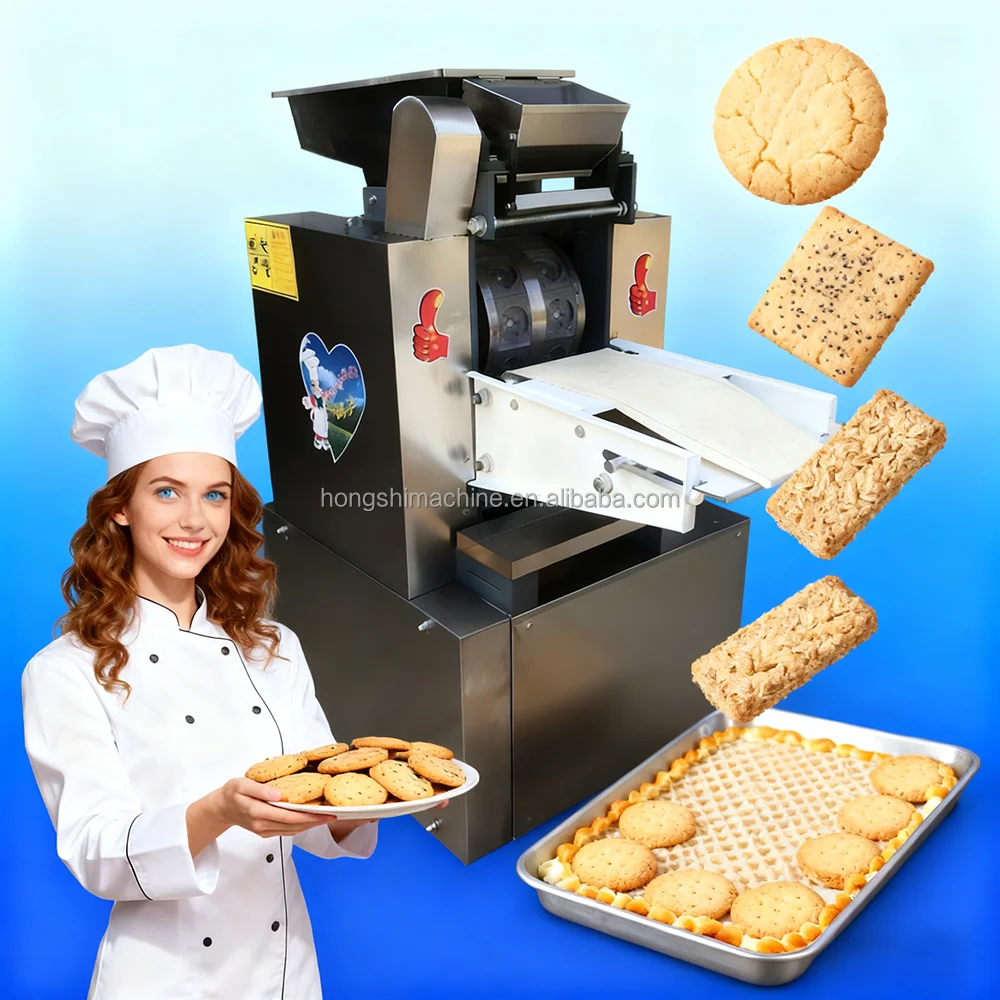 

Automatic Stainless Steel Multifunctional Biscuit Maker Soft Dog Biscuit & Cookie Wafer Machine for Flour Milk Water & Corn