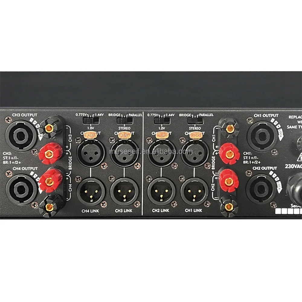 

Class H Audio Power Amplifier RX-48 4 Channel Stereo Audio Equipment For Stage DJ