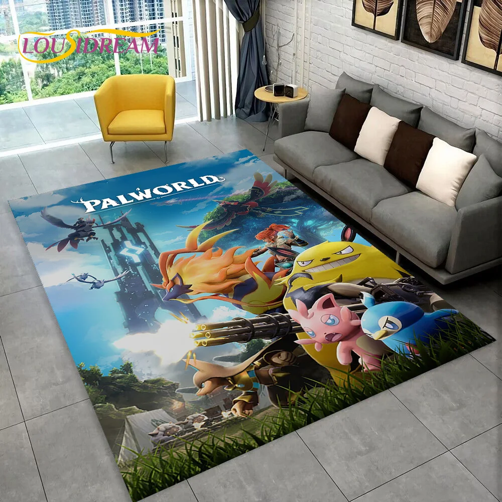 พรมสำหรับเล่นเกม palworld 3D พรมสำหรับตกแต่งบ้านห้องรับแขกห้องนอนโซฟาพรมเช็ดเท้าพรมปูพื้นสำหรับเด็กพรมปูพื้นกันลื่นของขวัญ