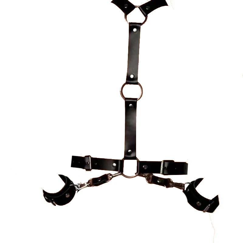 BDSM ضبط النفس الجسم أصفاد تسخير SM الرقيق الوثن مجموعات الالعاب الجنس انفصال تكبيل البرازيلي رفع بولي Leather الجلود مثير الملابس الداخلية أطقم #4