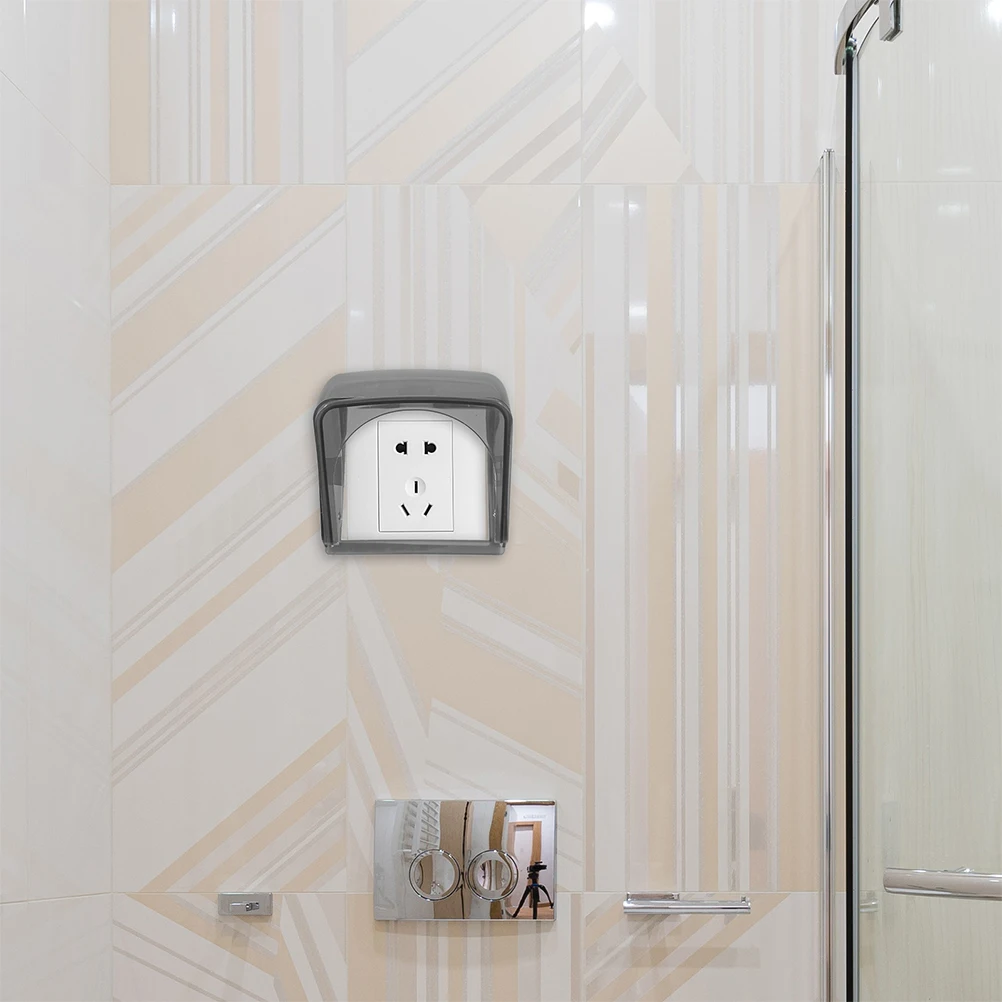 

2pcs Waterproof Socket Box Splashproof Outdoor Receptacle Cover Weatherproof Electrical Outlet Protector Plastic Surface