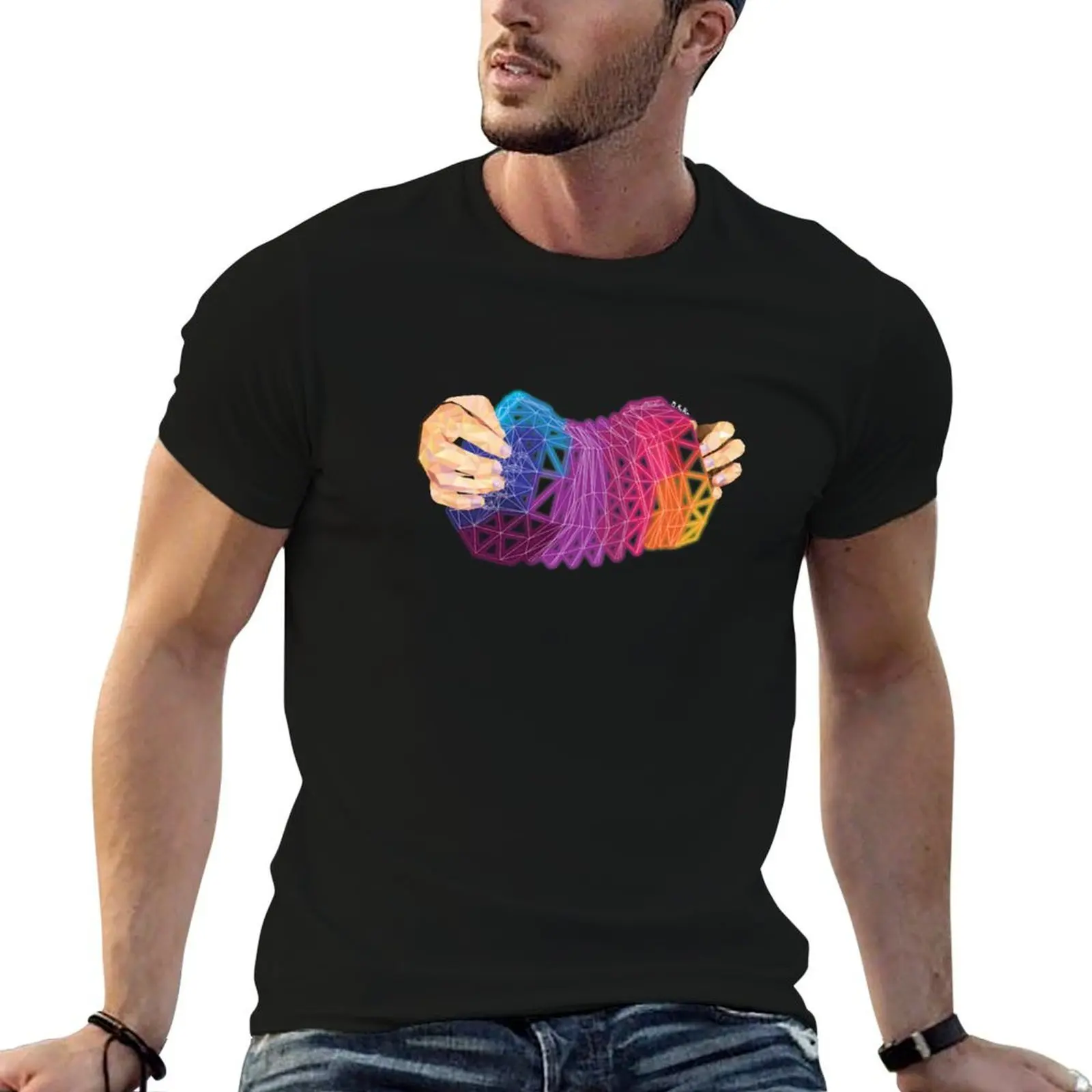 

Concertina Neon Colors T-Shirt mens graphic t shirts t shirt man luxury man t shirt heavy cotton T-Shirt
