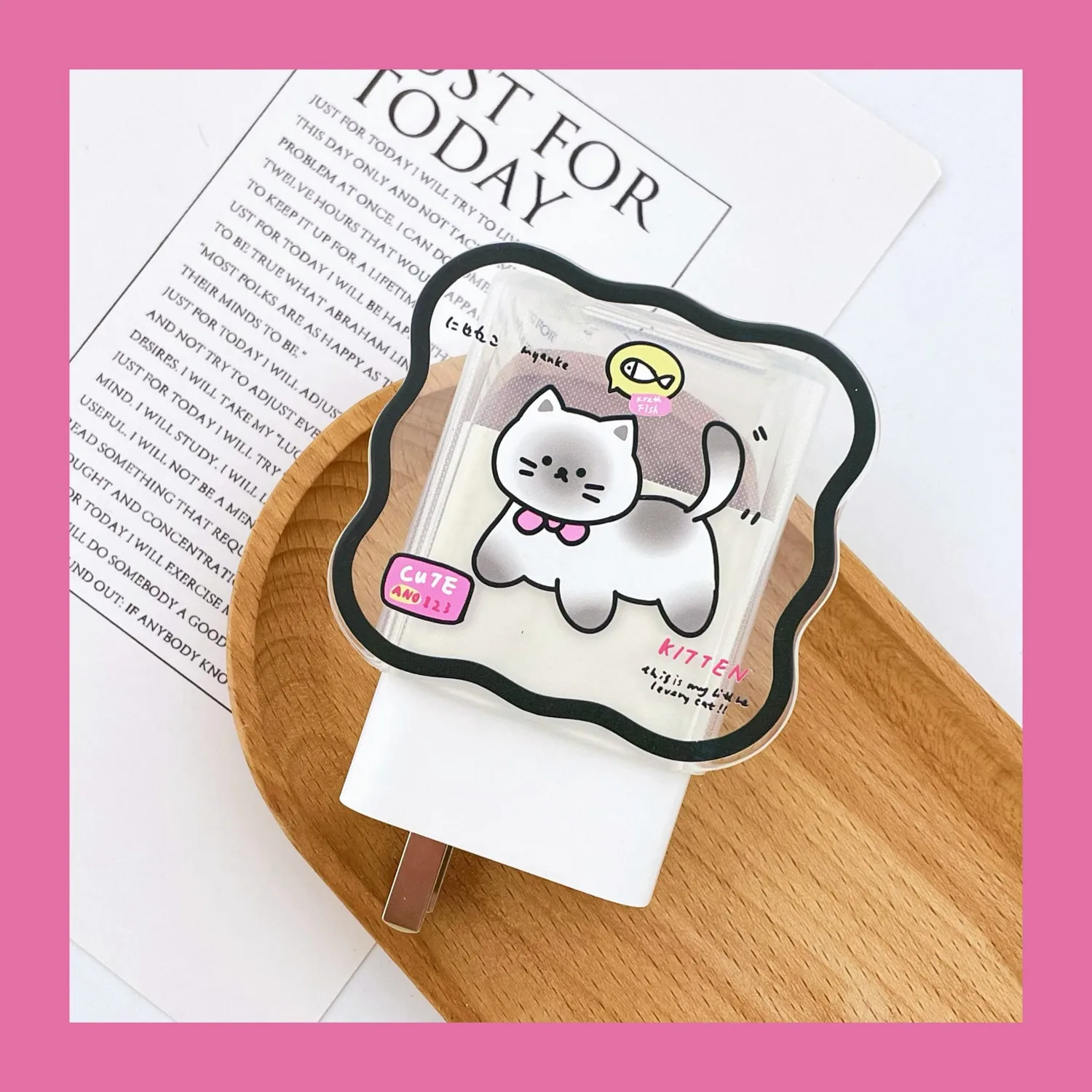 Cute Cartoon Wave Case For Apple iphone 18W/20W Charger Protector US Adapter Cable Sorter Bite Sleeve Cable Winding Soft Cover