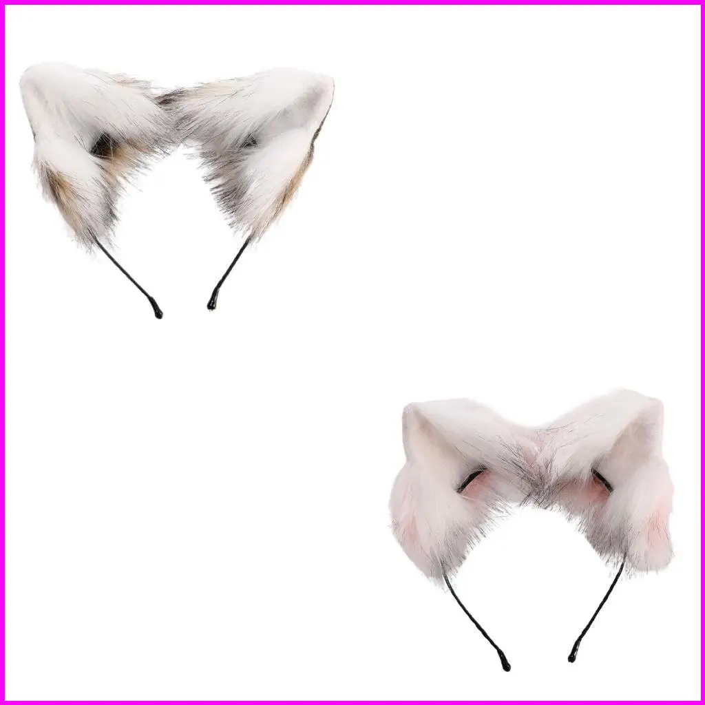 

Women Animal for Cat Headband Animal Ears Headdress Plush Furry Anime for Halloween Christmas Cosplay Accessories