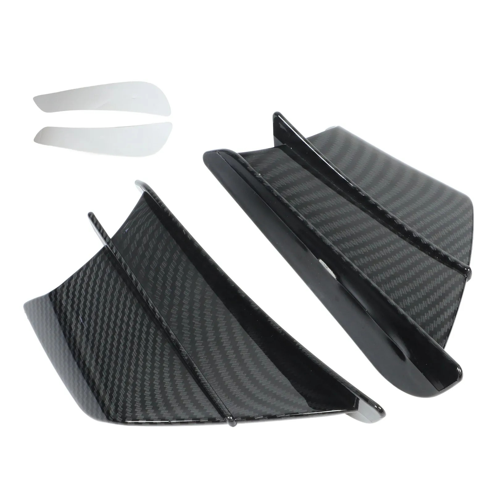 ABS Material Motorcycle Wind Wing, Carbon Fibre Style Motorcycle Aerodynamic Wings, Universal Fit Side Fairings Winglets