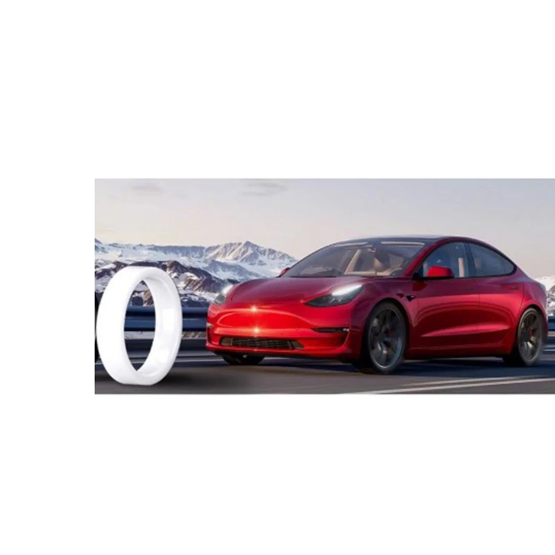 

Белый смарт-кольцо для ключей NFC Сменные аксессуары для Tesla Model 3 Model Y для замены брелока для ключей 71 мм