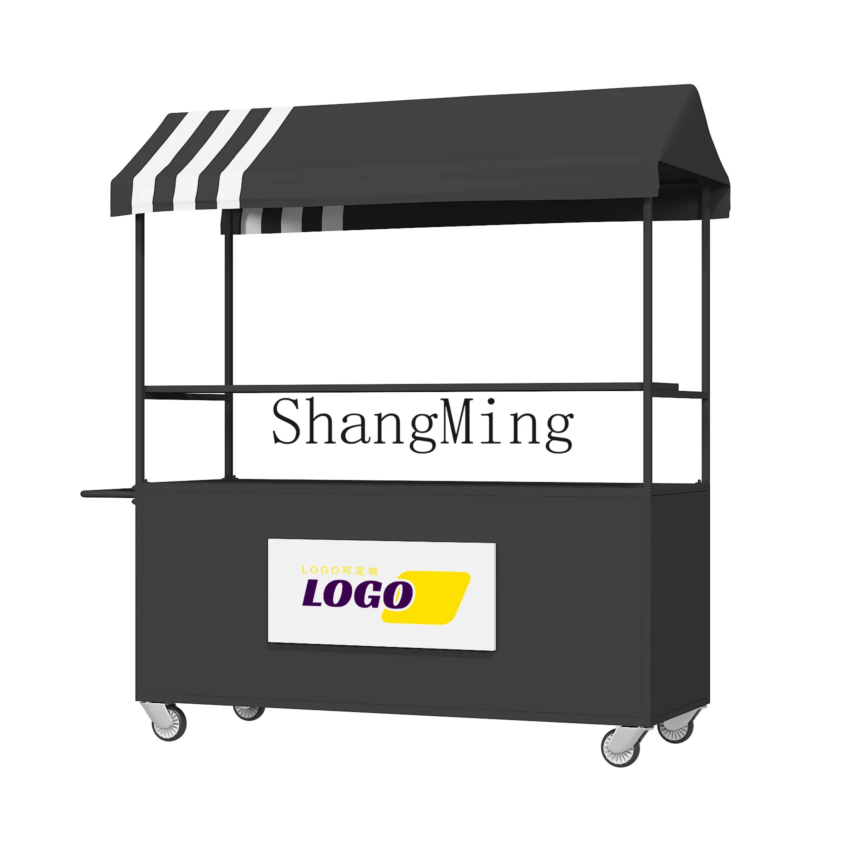 CLsimple night market stall trolley wrought iron flower car sales outdoor mobile food stall