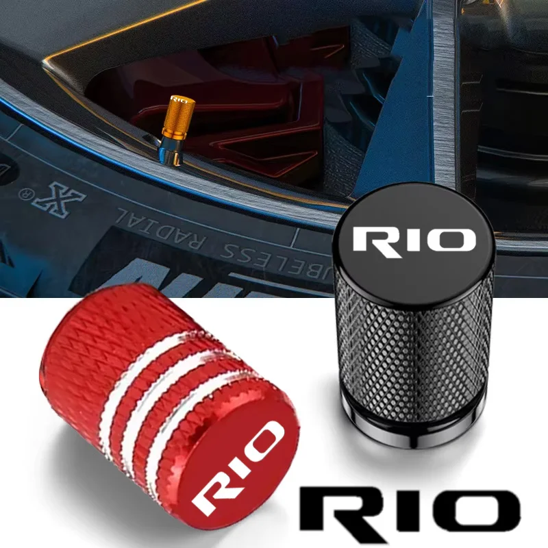 4PCS Car Wheel Tire Valve Protection Caps Decoration for KIA RIO Logo K7 K9 KX5 Morning PICANTO Anti Dust Stem Cover Accessories