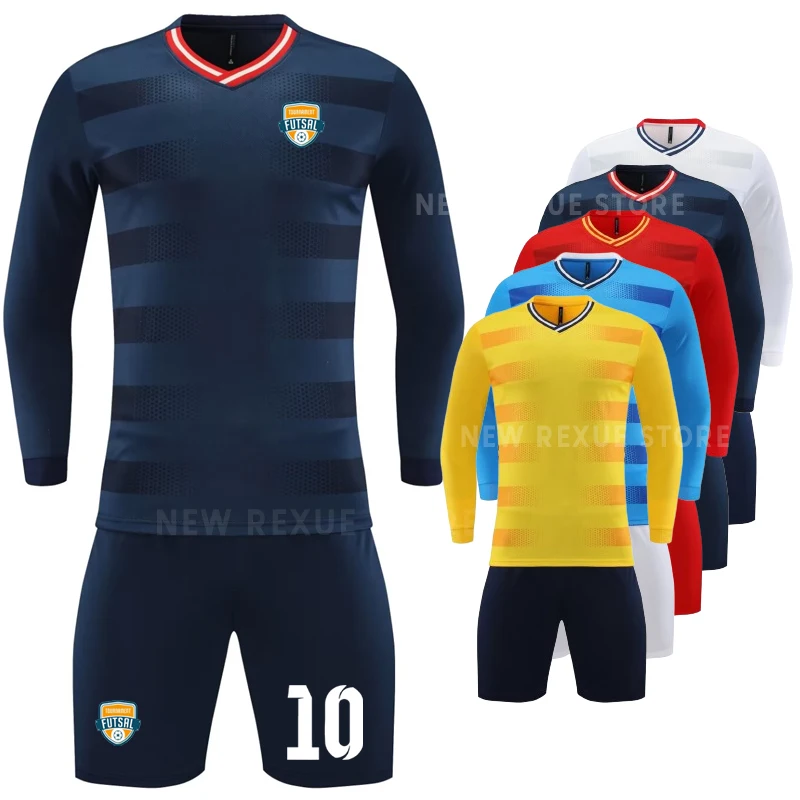 Children Football Jerseys Men\'s Soccer Training Goalkeeper Uniform Long Sleeve Breathable Customized Goalie Team Maillot