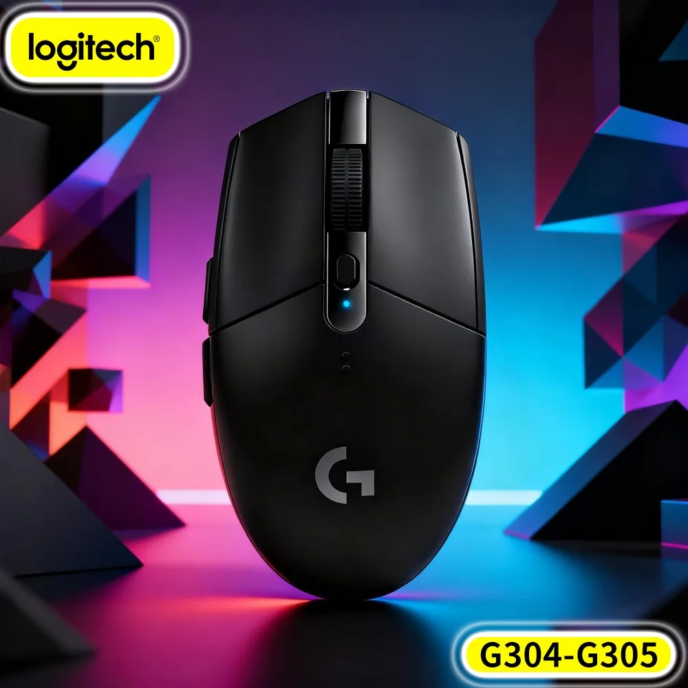 Gaming Mouse Logitech G305 Wireless, 12000 DPI HERO, 6 Programmable Buttons, 250Hr Battery, 99G, PC Mac Laptop Compatible