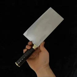 8 Inch Sharp Kitchen Knives 3 Layers Aviation Special BG42 Steel Blade Chefs Cleaver Slicing Handmade Forged Knife Cooking Tools