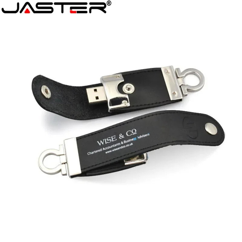 JASTER Wholesale Leather Usb Flash Drive Fur Key Chain Pendrives 8gb 32gb Commercial Memory Stick 4gb16gb 64GB Usb Creativo Gift