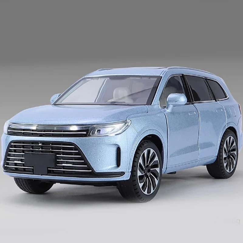 Diecast 1: 24 escala liga modelo de carro simulação nova energia suv modelo de carro acabado m9m7 hobby coleção ornamentos brinquedos presentes