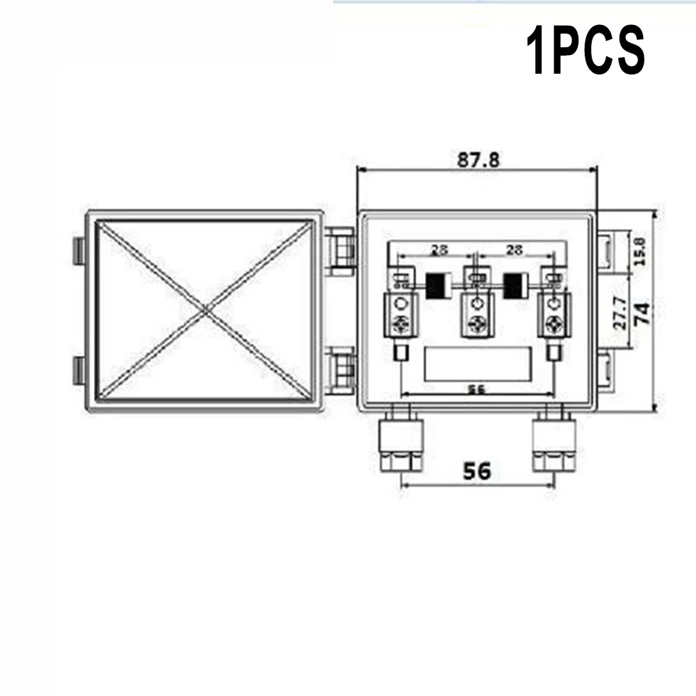 Caja de módulo fotovoltaico negro DC 1000V IP65 6.5A, Panel de caja de conexiones Solar 2 diodos 50W-120W 6A para caja de conexiones PV PPO 1 ud.