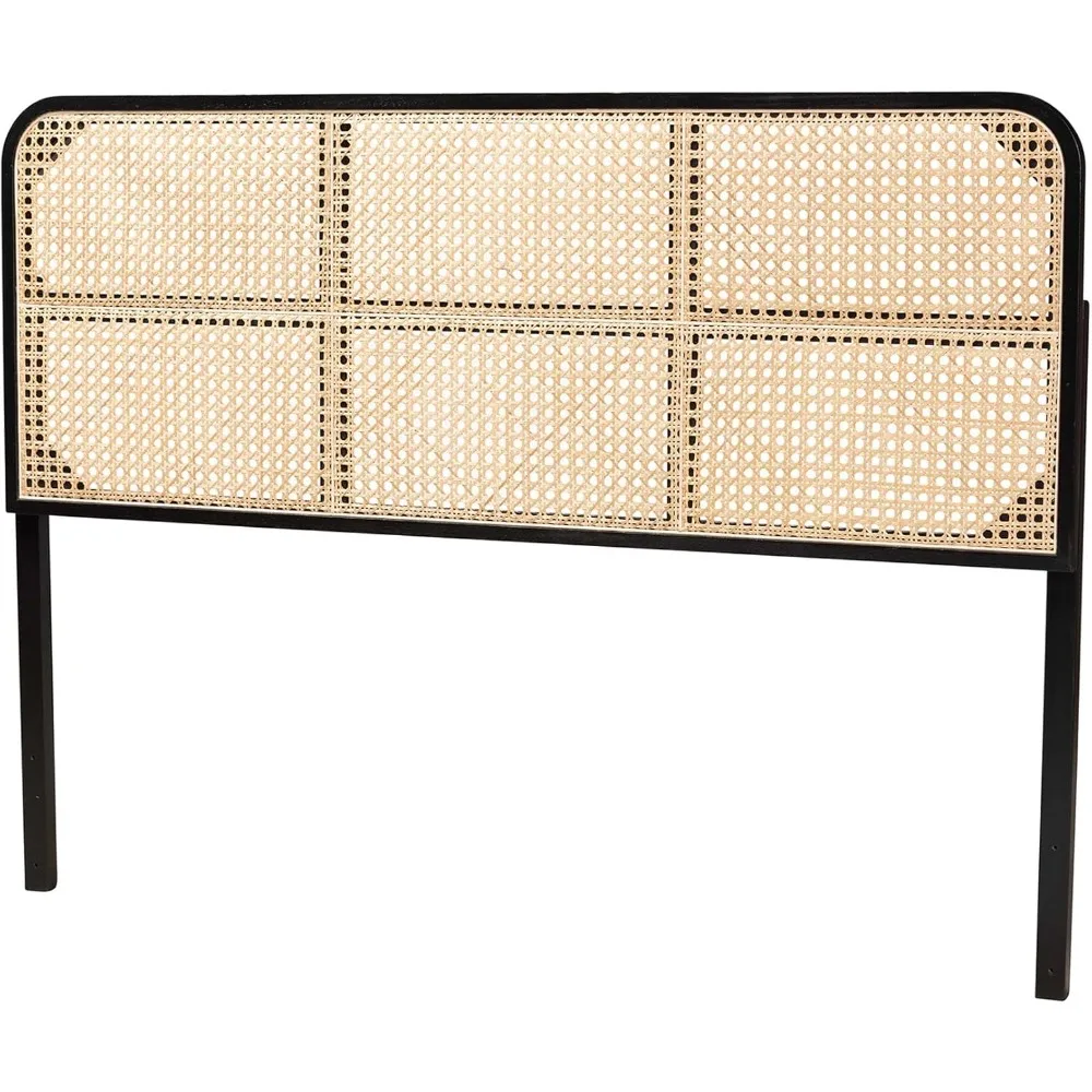 

bali & pari Lainer Natural Rattan Headboard, Queen, Black