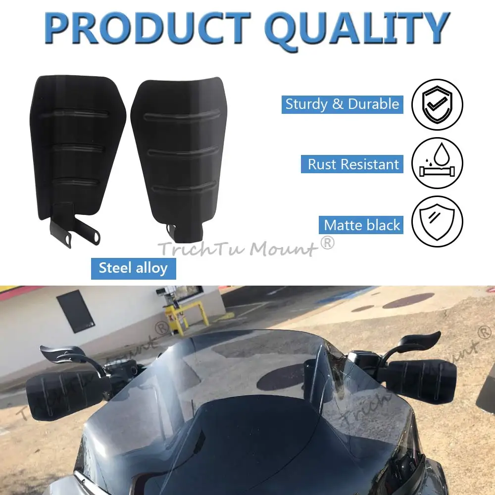 1 Pair Motorcycle Hand Guards Shade Baggers Protector Cover For Harley Touring Electra Street Glide Road King Softail Dyna 2006+