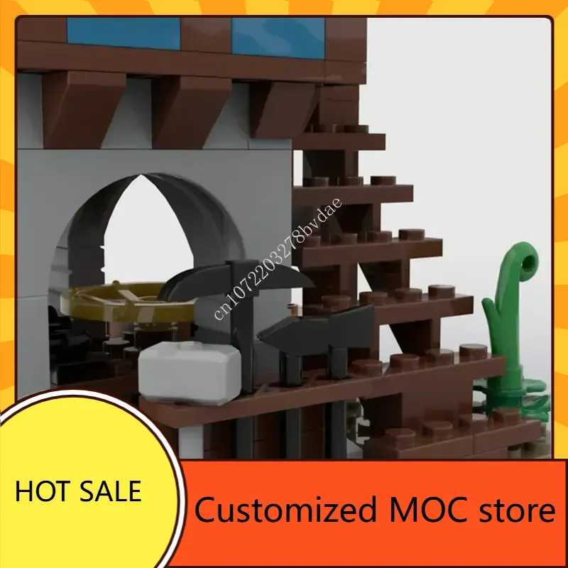 Alley medievale Negozio di fabbro MOC Architettura creativa Castello Modello Building Blocks Architettura Modello di assemblaggio Giocattoli Regalo