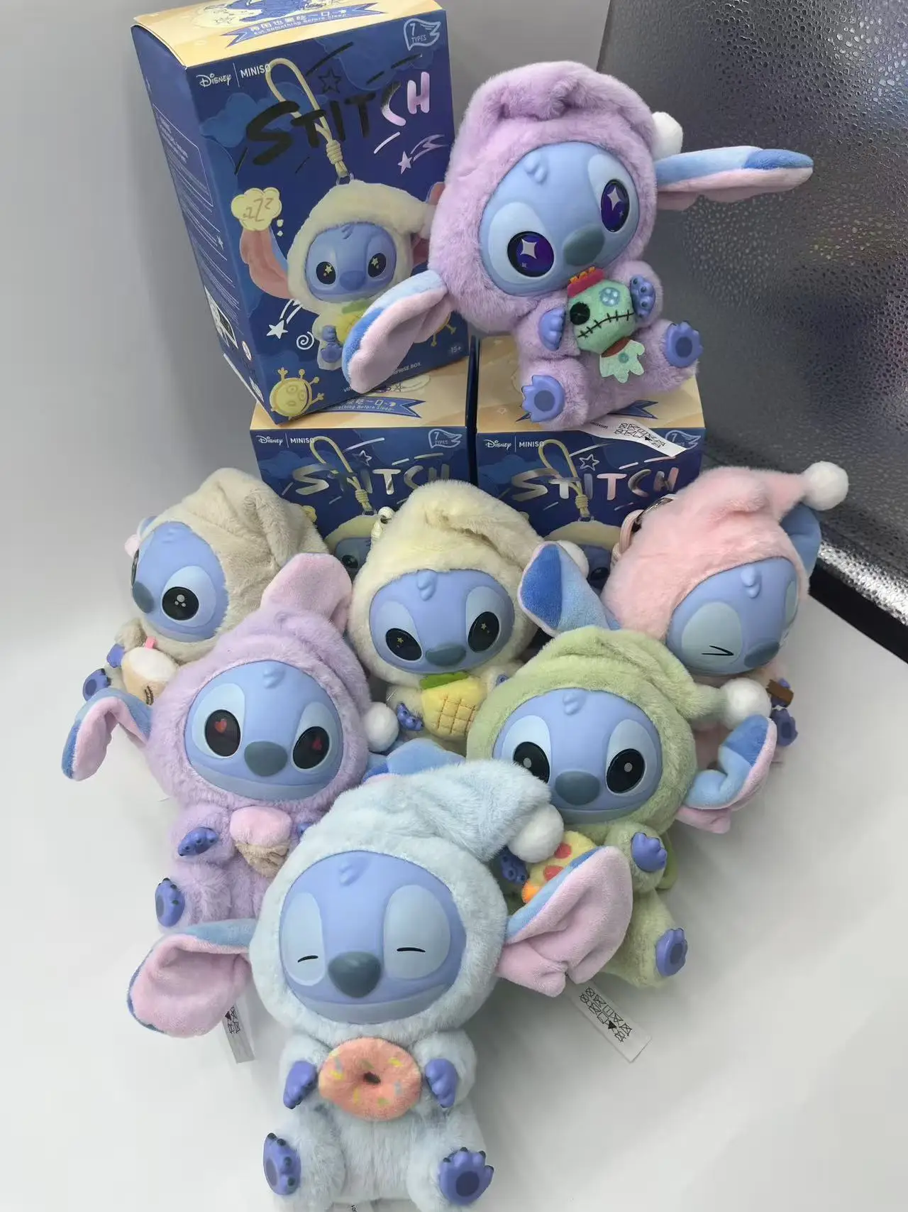 

ГОРЯЧАЯ распродажа!! Stitch Blind Box Bag Eat Some Thing Before Sleep Series Виниловый кулон Милая кукла Mystery Box Пушистая кукла Подарок-сюрприз