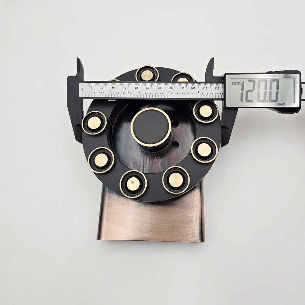 120mm Bronze Chrome Gas Burner Head for For lpg Stoves Compatible with Desktop Countertop and Built-in Cooktop Models