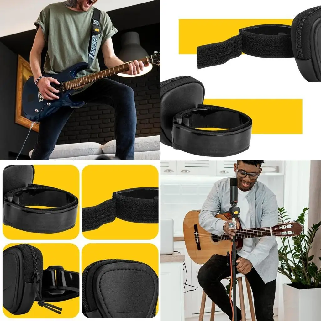 

652F Comfortable Guitar Pick Storage Box Waterproof Guitar Pick Bag Protective Pick Holder Case Shockproof Guitar Pick