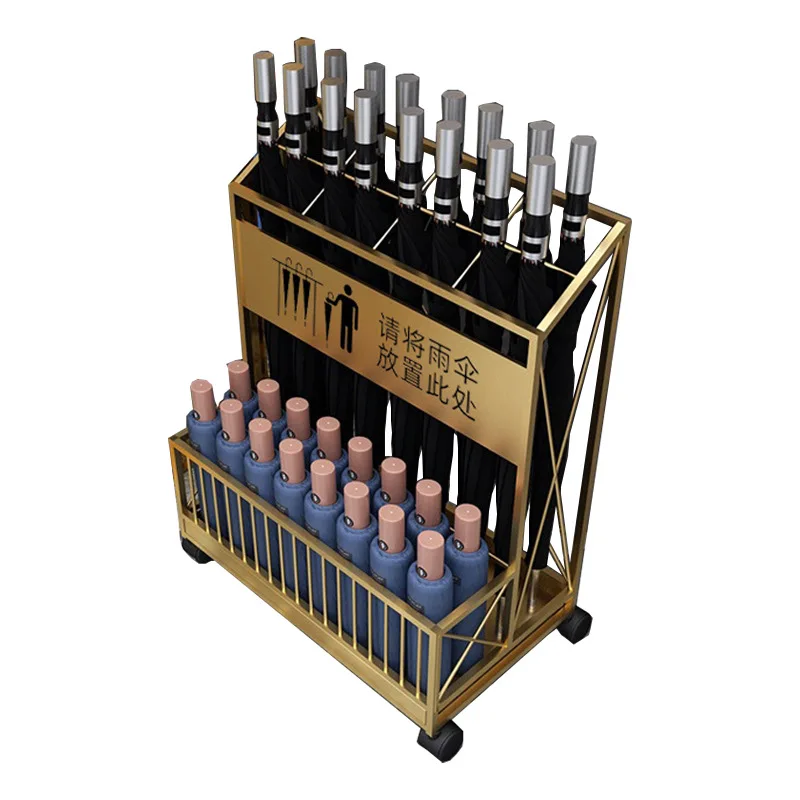 Umbrella rack, hotel lobby, school, shopping mall, store, commercial entrance, umbrella rack can drain household