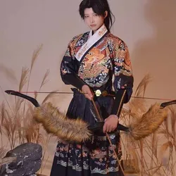 Large Size 2XL Chinese Hanfu Women&Men Halloween Chinese Archer Cosplay Costume For Couples Ancient Hanfu Gown Black Red Beige