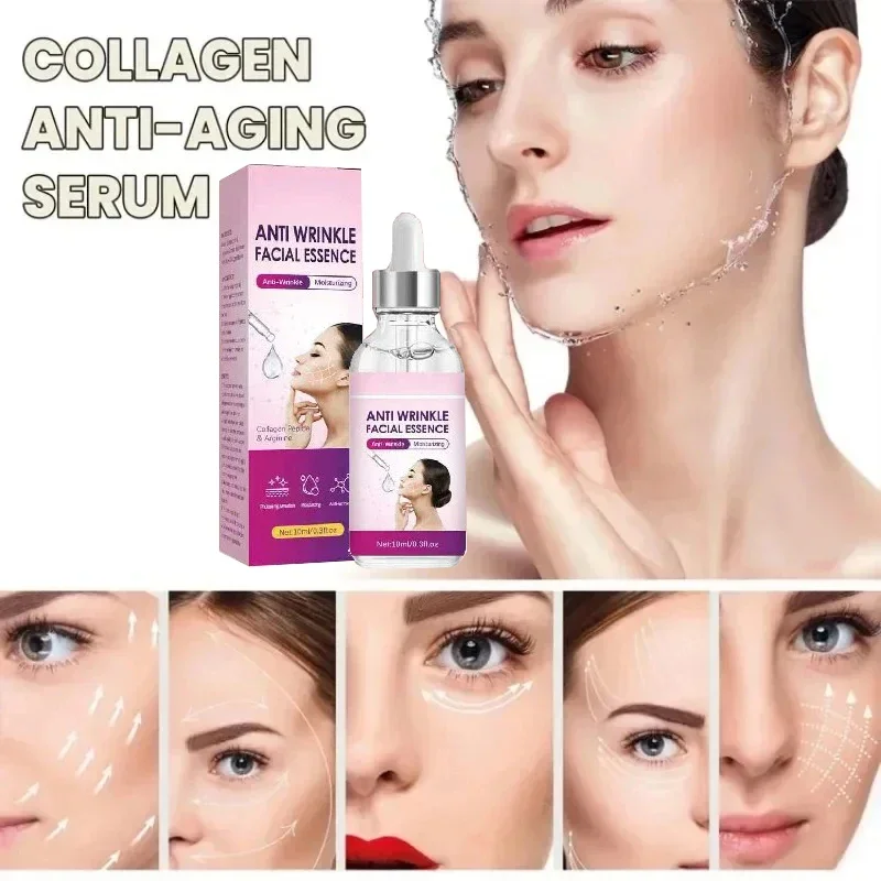 Collagen Face Serum Wrinkle Removal Anti Aging Hyaluronic Acid Forehead Fine Lines Lifting Facial Serum Skin Care Beauty