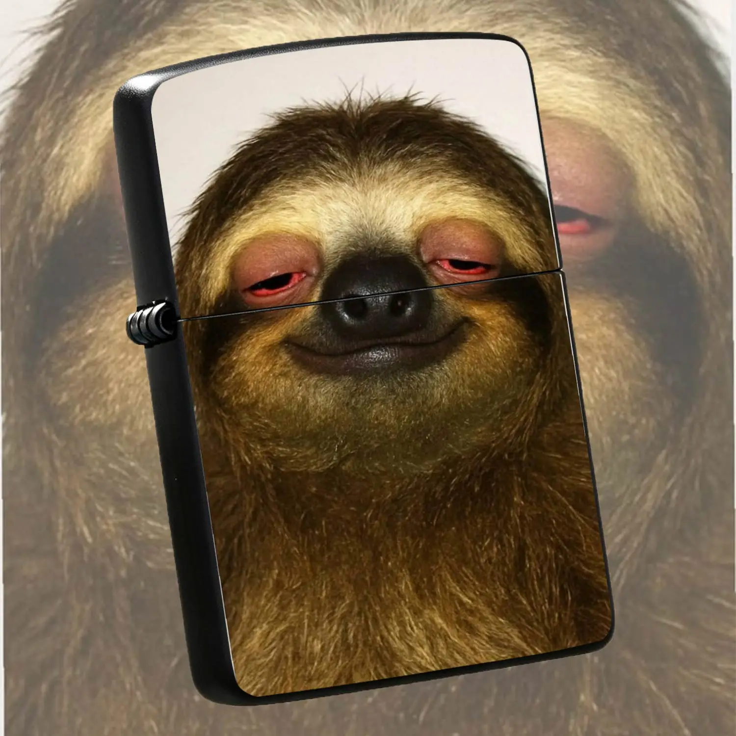 Funny Sloth Printed Lighter Creative Eye-Catching Portable Igniter, Cute Quirky Sloth Pattern Lightweight Handy Tool For Outdoor Camping Home Candles Aroma Lighting, Unique Fun Novelty Gift For Friends Family Animal Lov A Humorous And Inter