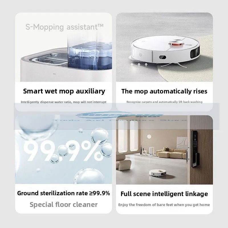 مجموعة الغبار الروبوتية الشاملة، كنس ذكي، تنظيف أوتوماتيكي متكامل، تنظيف، غسيل منزلي