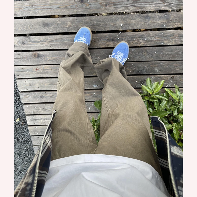 

Browan Fleece Lined Straight Leg Jeans Men's Autumn Winter Warm Casual Pants American Retro High Waist Long Jeans Trendy Youth
