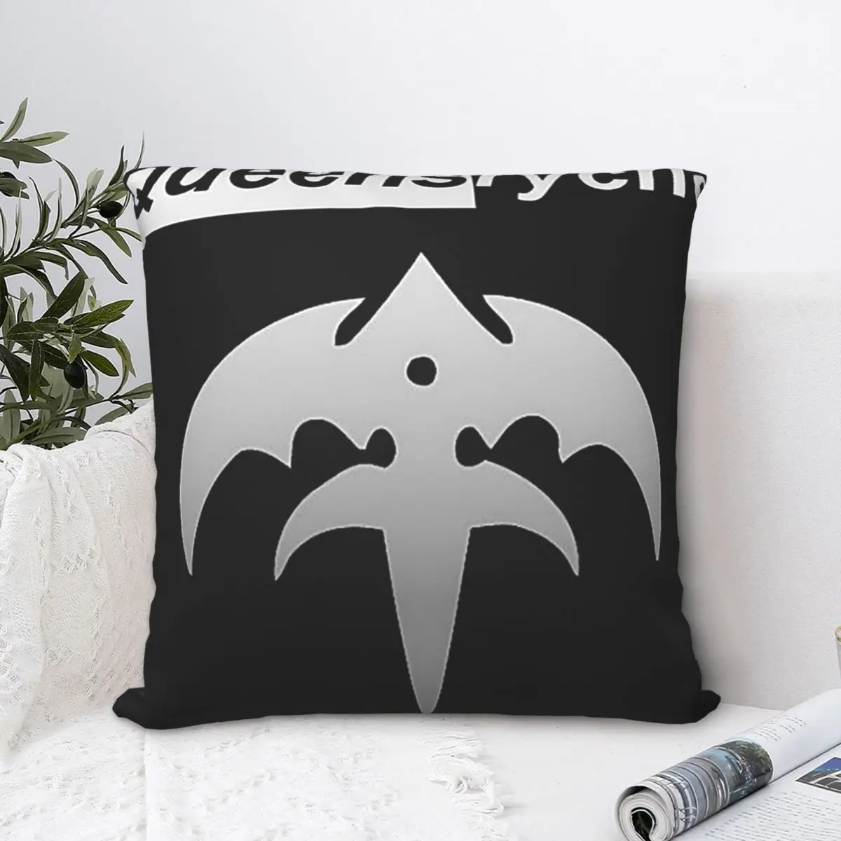 

Queensryche Logo Square Pillowcase Polyester Pillow Cover Velvet Cushion Decor Comfort Throw Pillow For Home Sofa