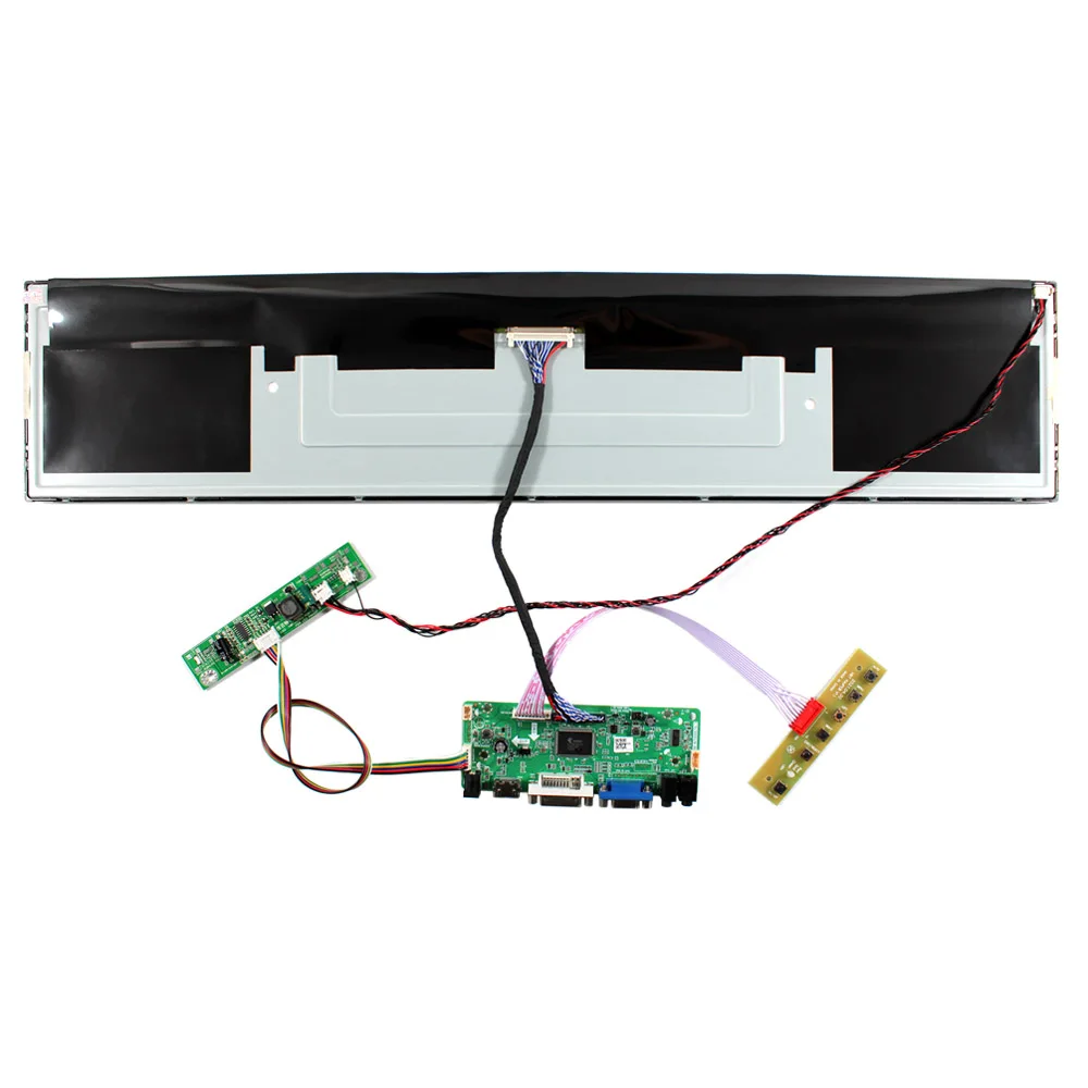 VGA DVI HDMI LCD Controller Board 24 in DV240FBM-NB0 1920x360 LCD Screen