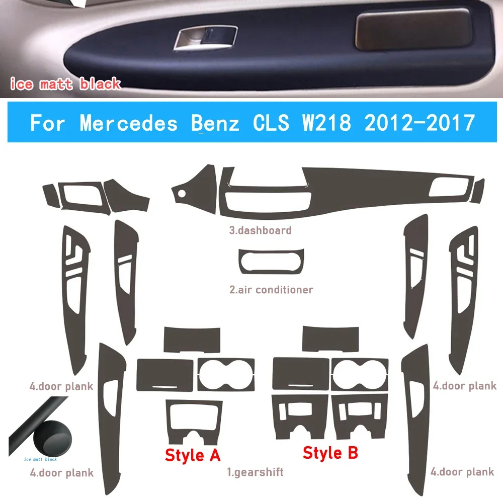 

Car-Styling Carbon Fiber Car Interior Center Console Color Change Molding Sticker Decals For Mercedes Benz CLS W218 2012-2017