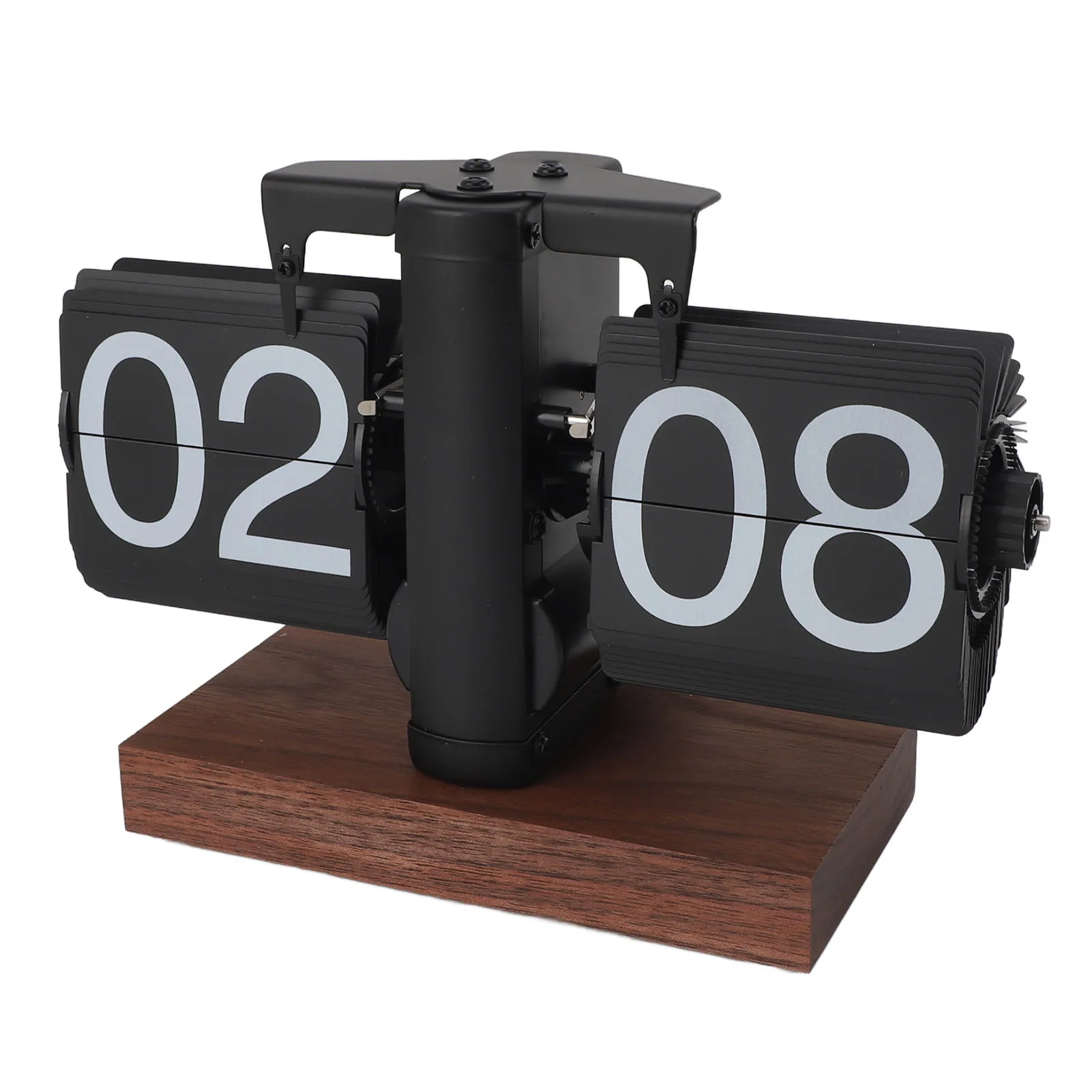 

24 Hours Desk Flip Clock Vintage Retro Style Rotary Knob Adjustable Battery Powered Digital Flip Down Clock with Anti Slip Base