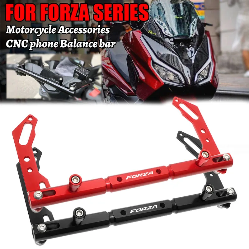 

FOR FORZA 350 750 24-25 Motorcycle Strengthen CNC Multifunctional Cross Bar Adjustable Handlebar Balance Lever GPS Phone Holder