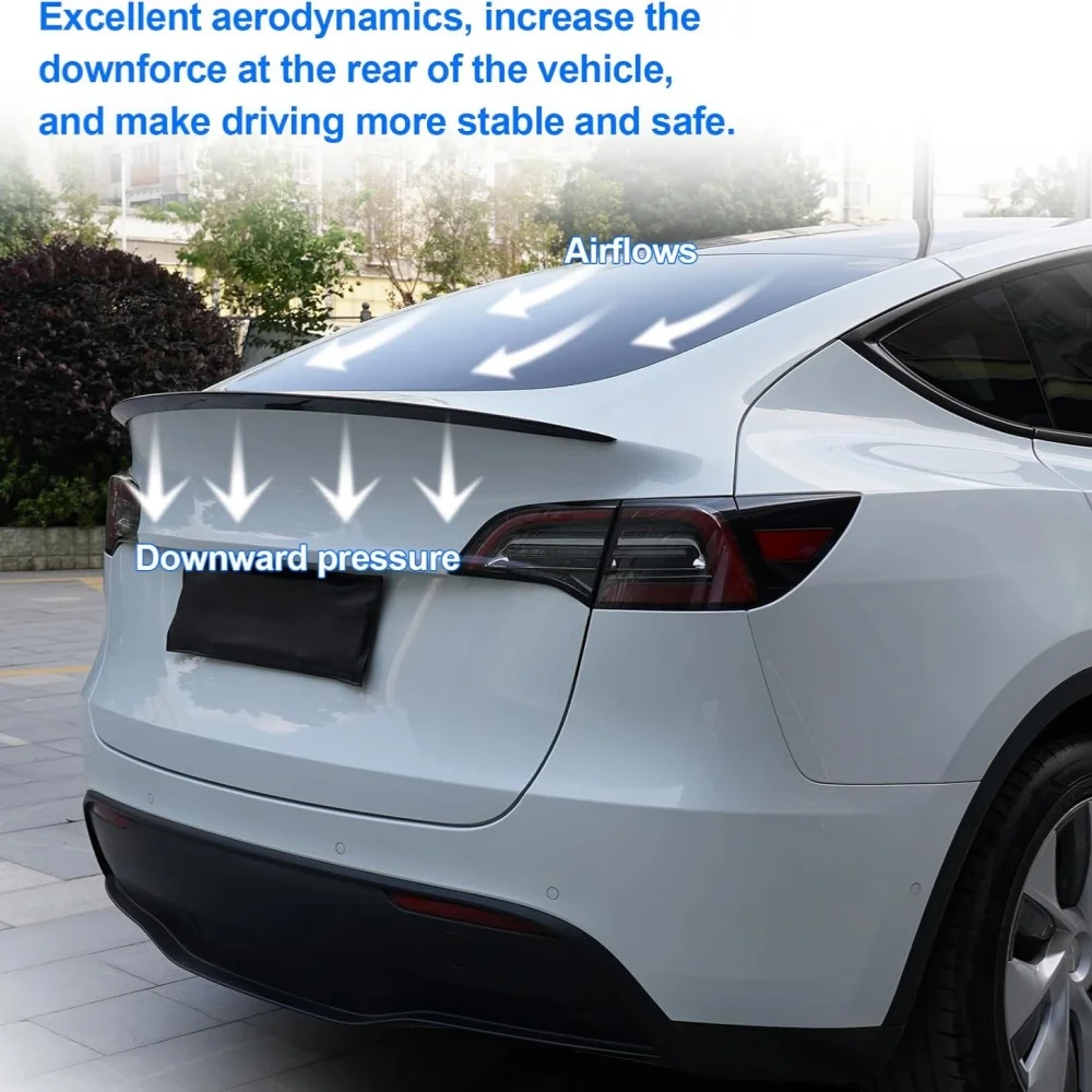 Rear Trunk Spoiler For Tesla Model 3 2017-2024 Highland& Model Y 2017-2024 High-performance ABS Spoiler Lip Tail Wing Accessorie